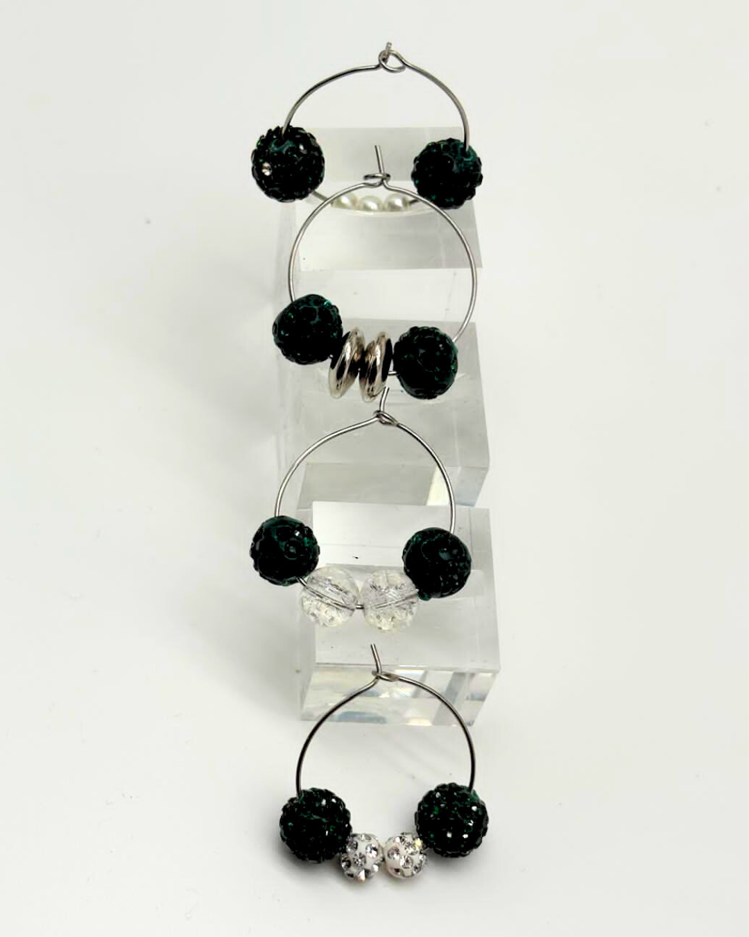 Elegant Wine Accessories Gift Set with Luxurious Keepsake Box & Sophisticated Handwritten Message Card (Emerald Green & White)