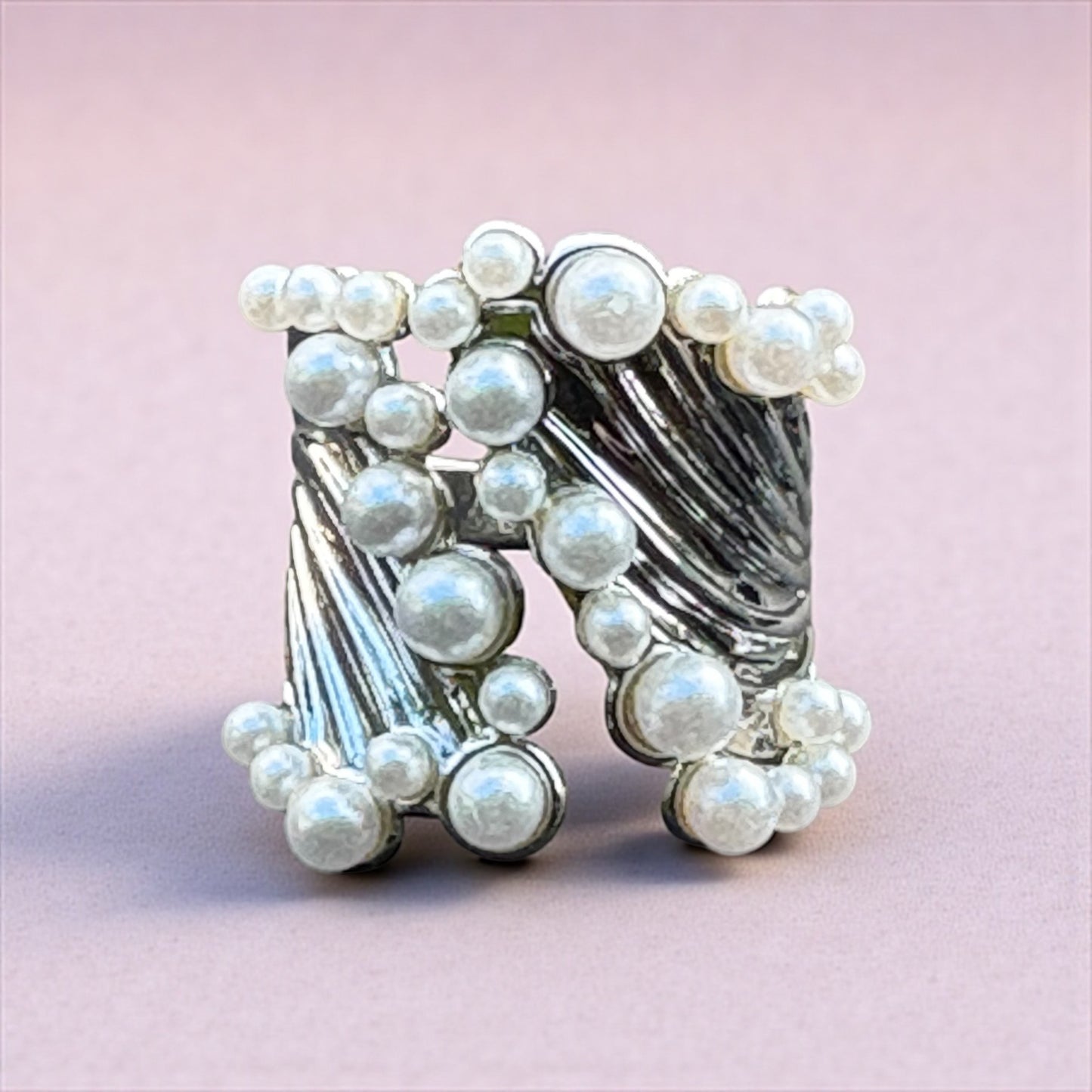 Adjustable Pearl Ring