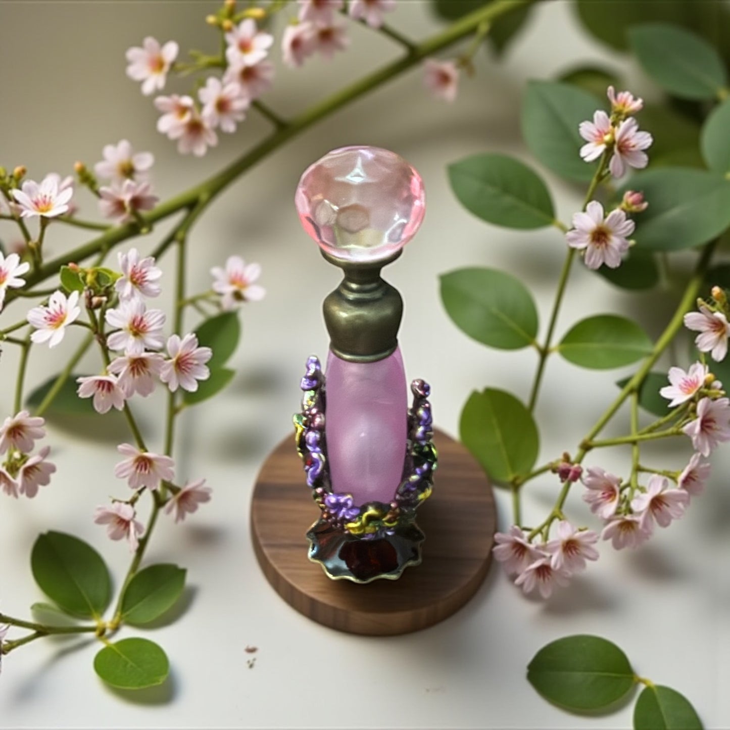 Beautiful lavender perfume bottle