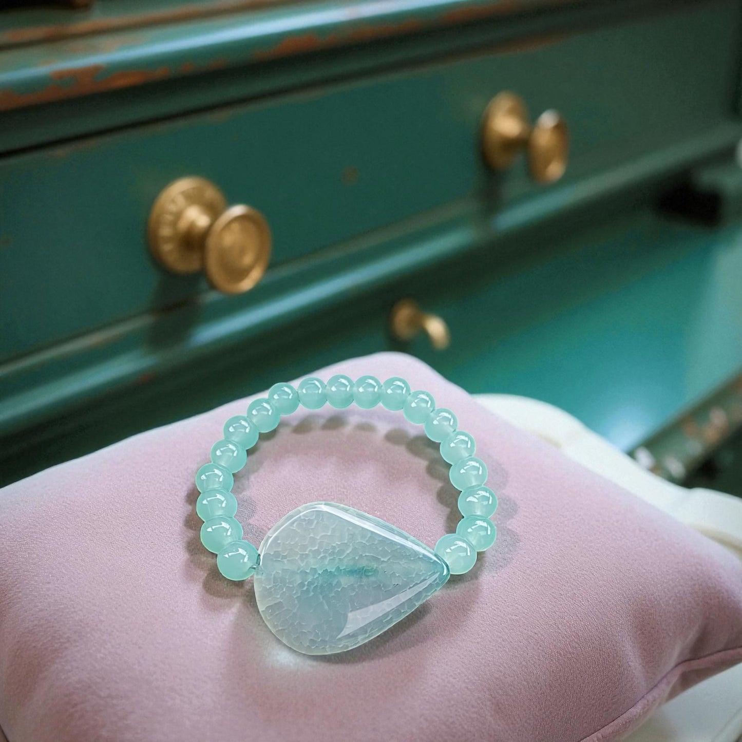 Aqua Glass Aventine Bracelet