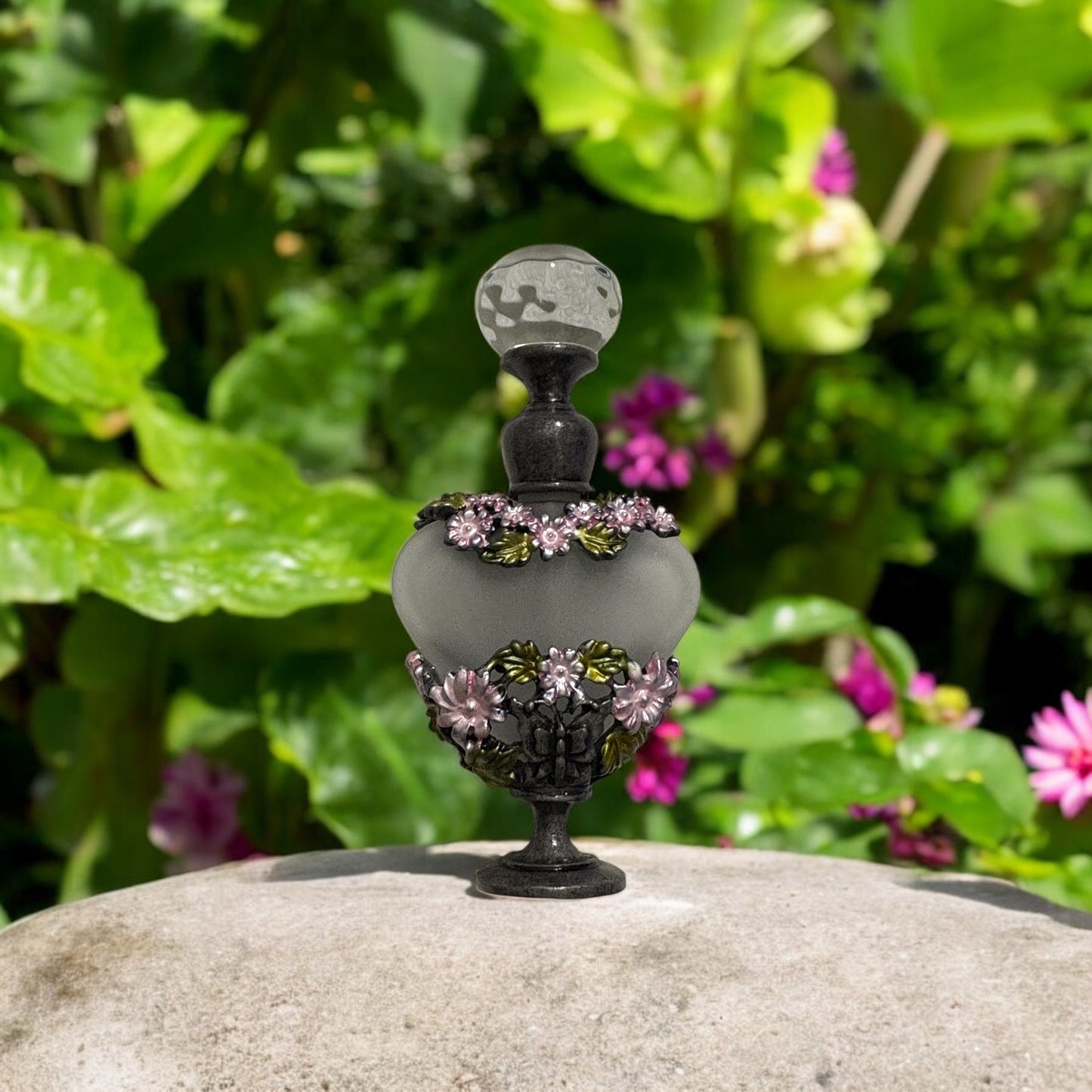 Pink and Green Perfume Bottle