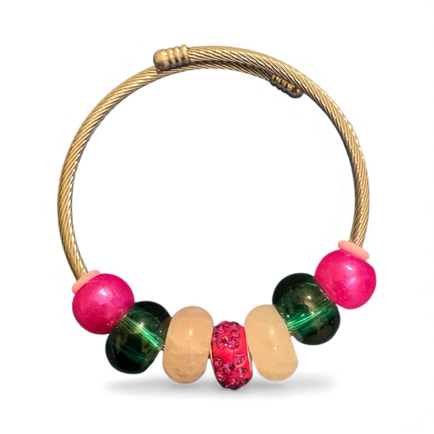 Handmade Beaded Bangle Bracelet