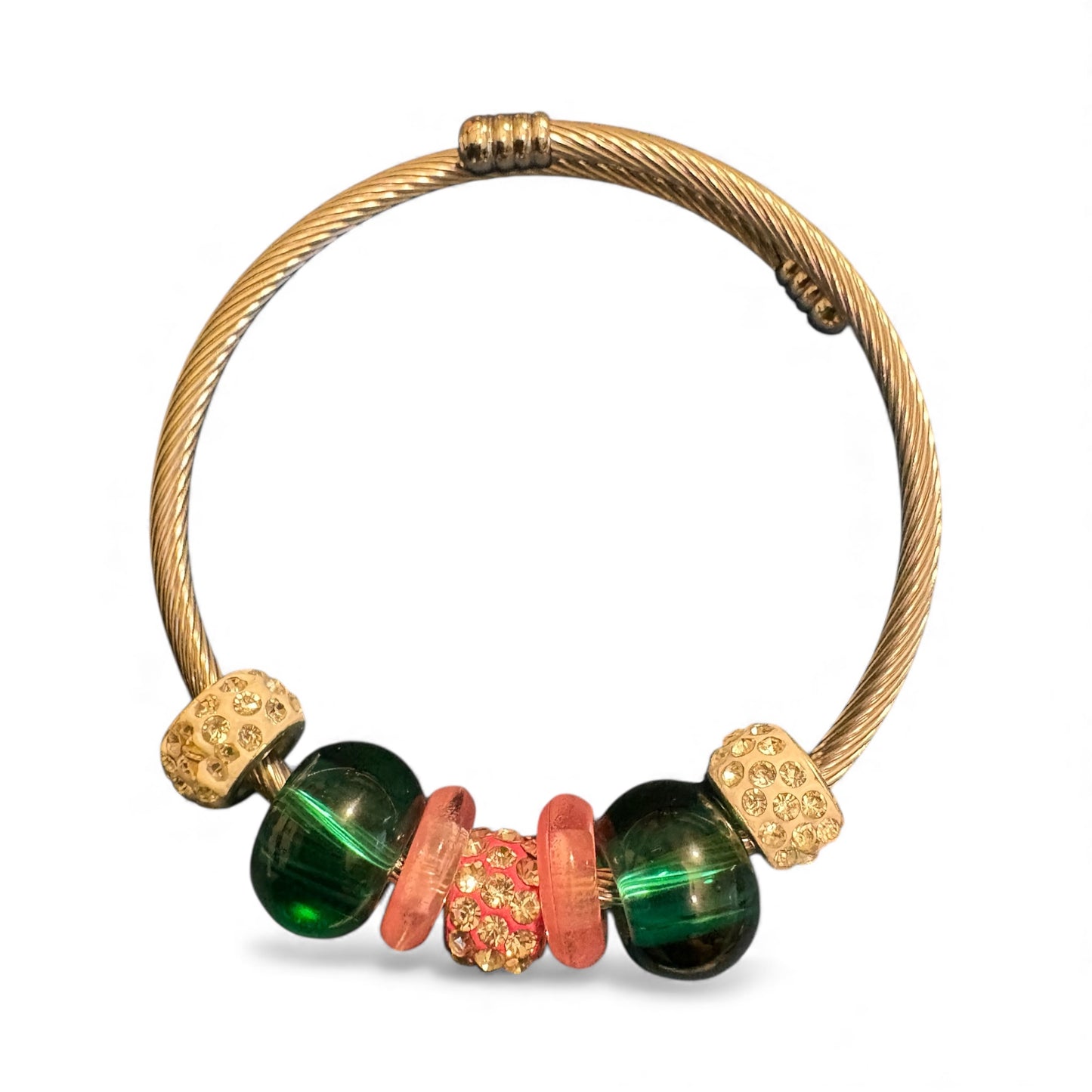 Handmade Beaded Bangle Bracelet