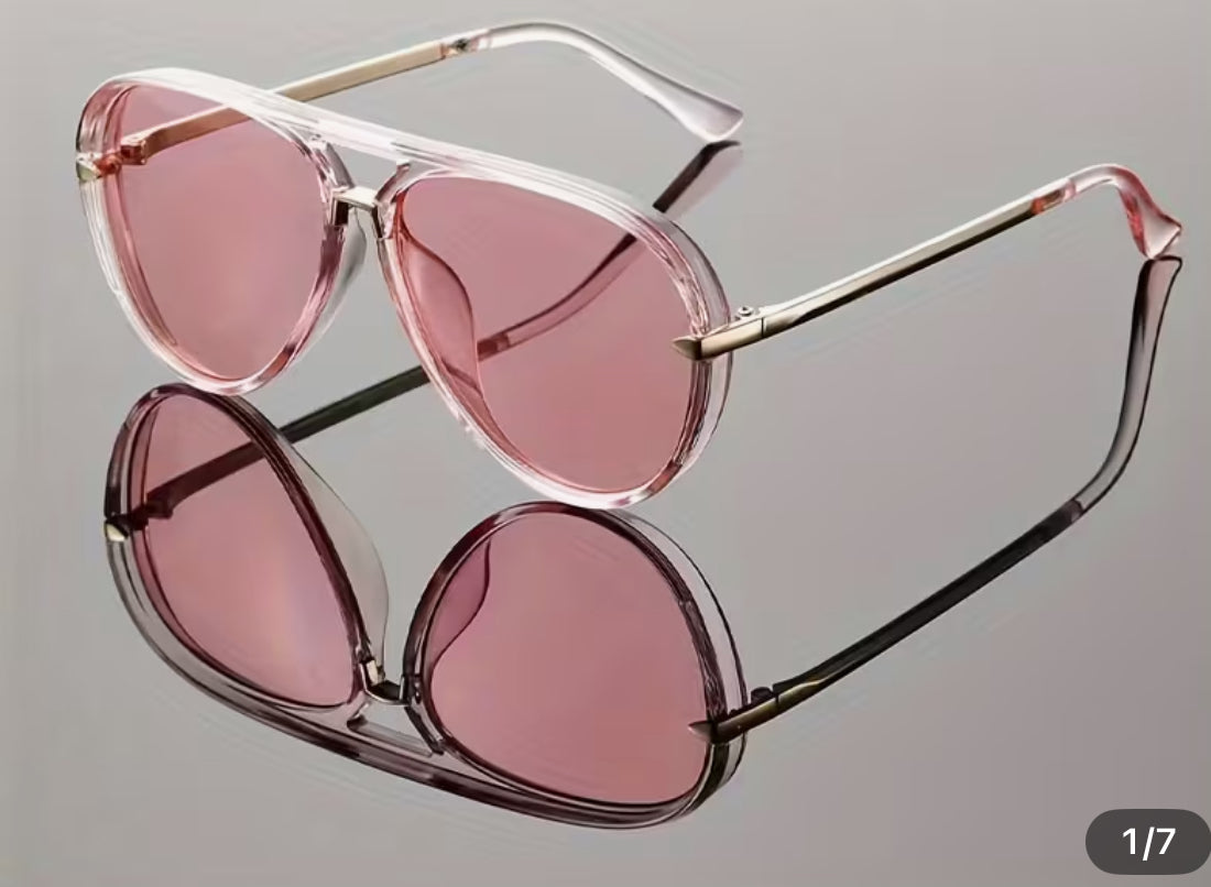 Pink Aviator Sunglasses