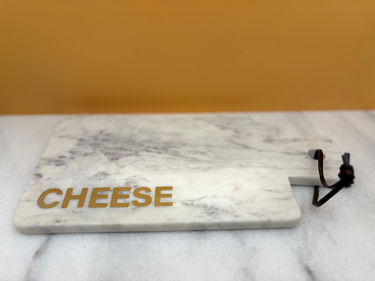 Marble Rectangular Serving Platter with Rose Gold, Silver & Gold Charcuterie Knife Set – Elegant Cheese Board Gift