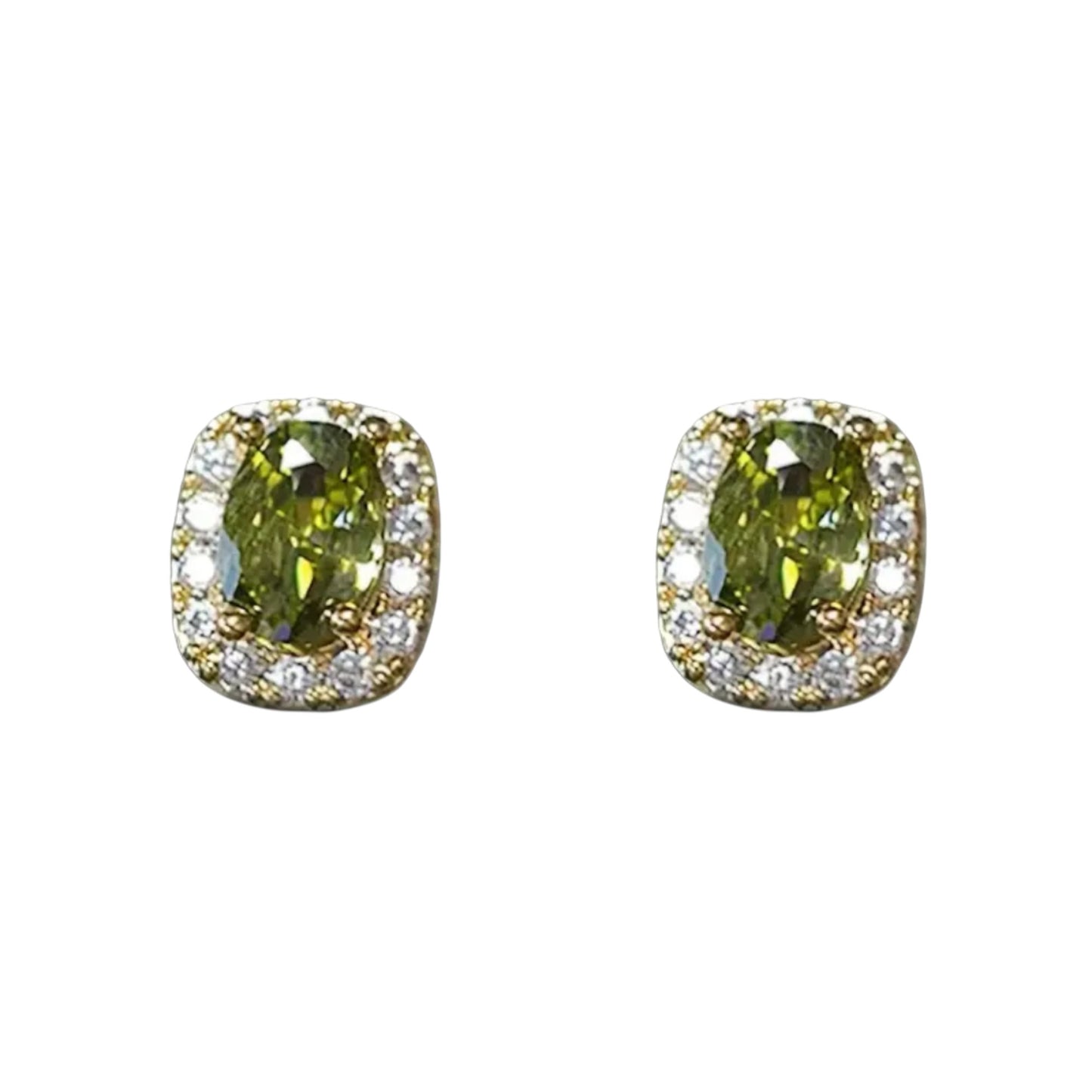 Green Stud Earrings