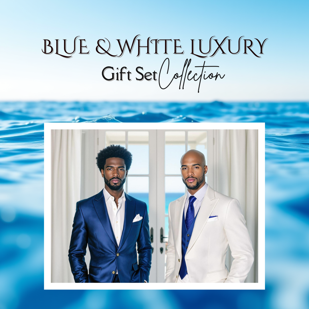 Men's Blue & White Luxury Gift Set (Coming Later in October)
