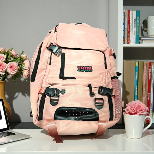 Pink Travel Backpack with 1908