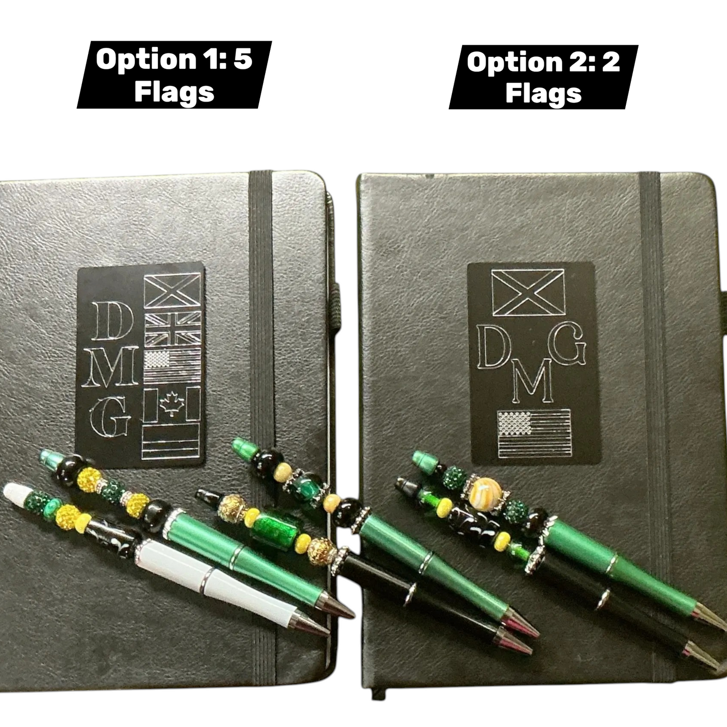 Heritage-Inspired Personalized Notebook & Beaded Pen Gift Set