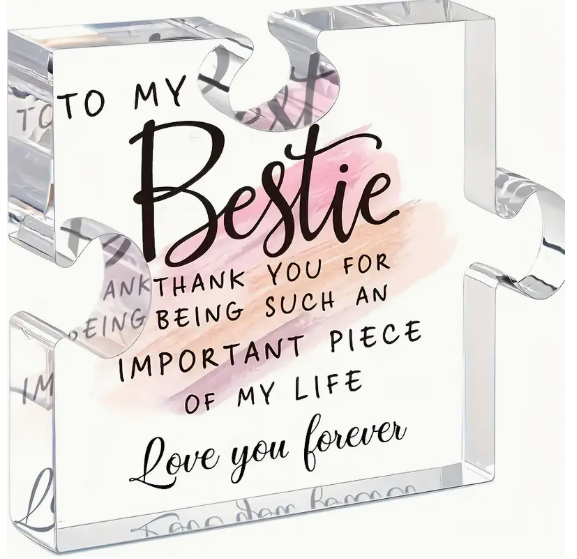 Bestie Acrylic Puzzle Accent