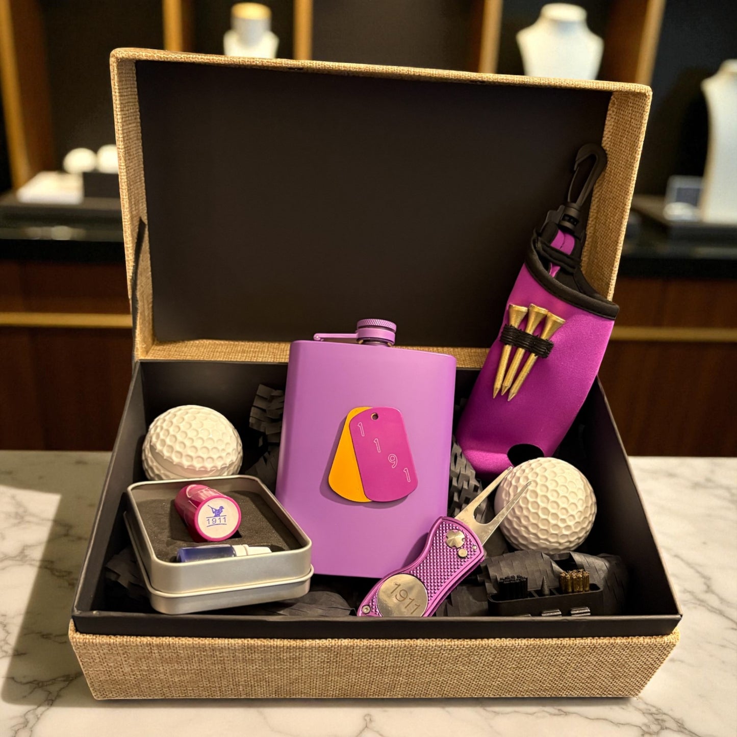 1911 Purple and Gold Golf Enthusiast Set