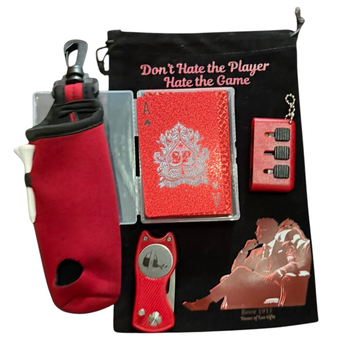 The Leonard: Crimson and Cream Gentlemen's Gift Set Golf Cigar