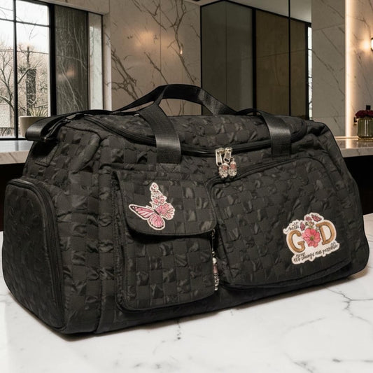 Beautiful Jeweled Travel Carryon Weekender Bag