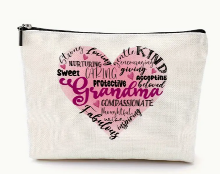 Grandma Heart Cosmetic Bag