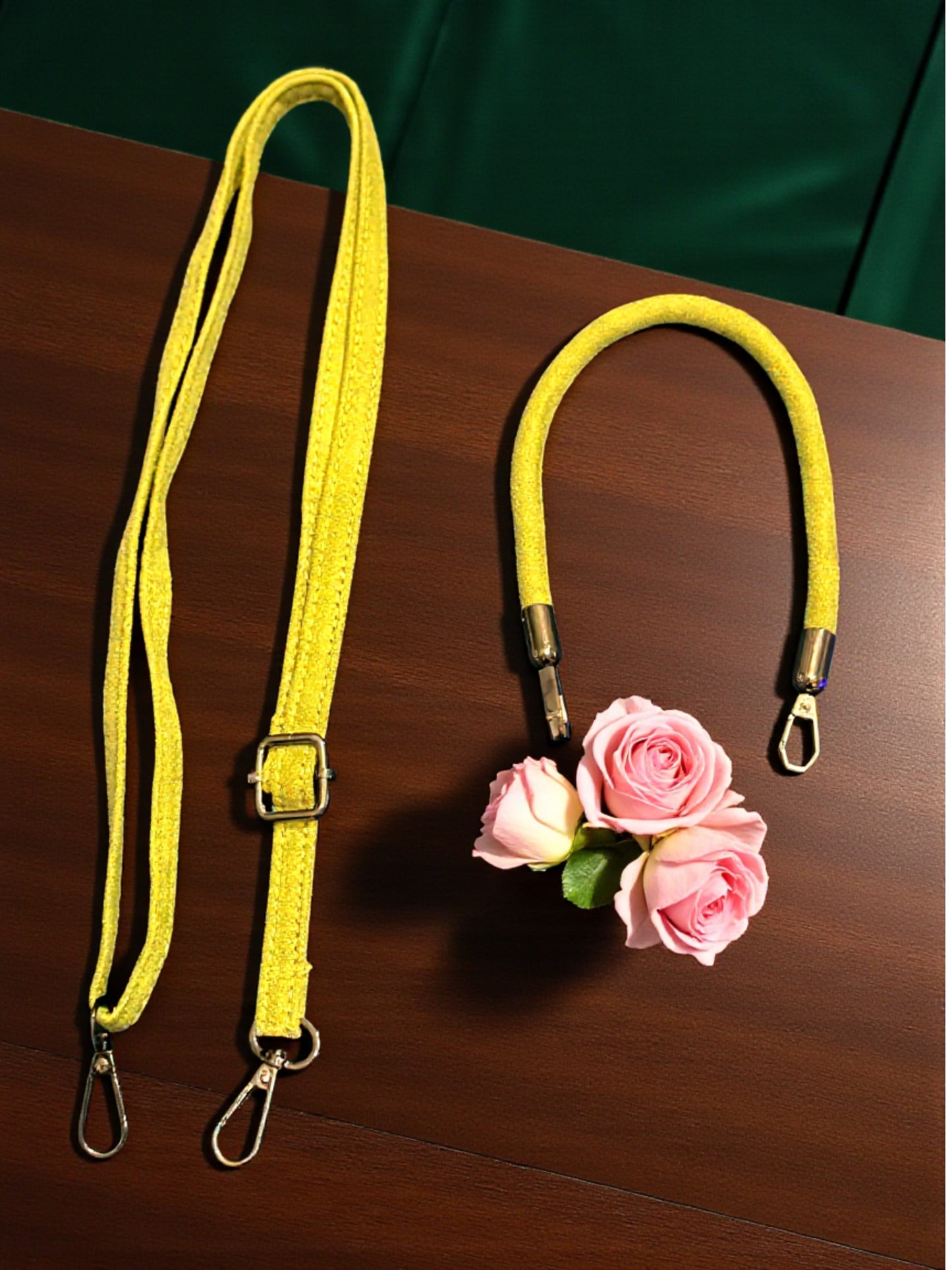 Soft Green Purse with Interchangeable Handle and Strap