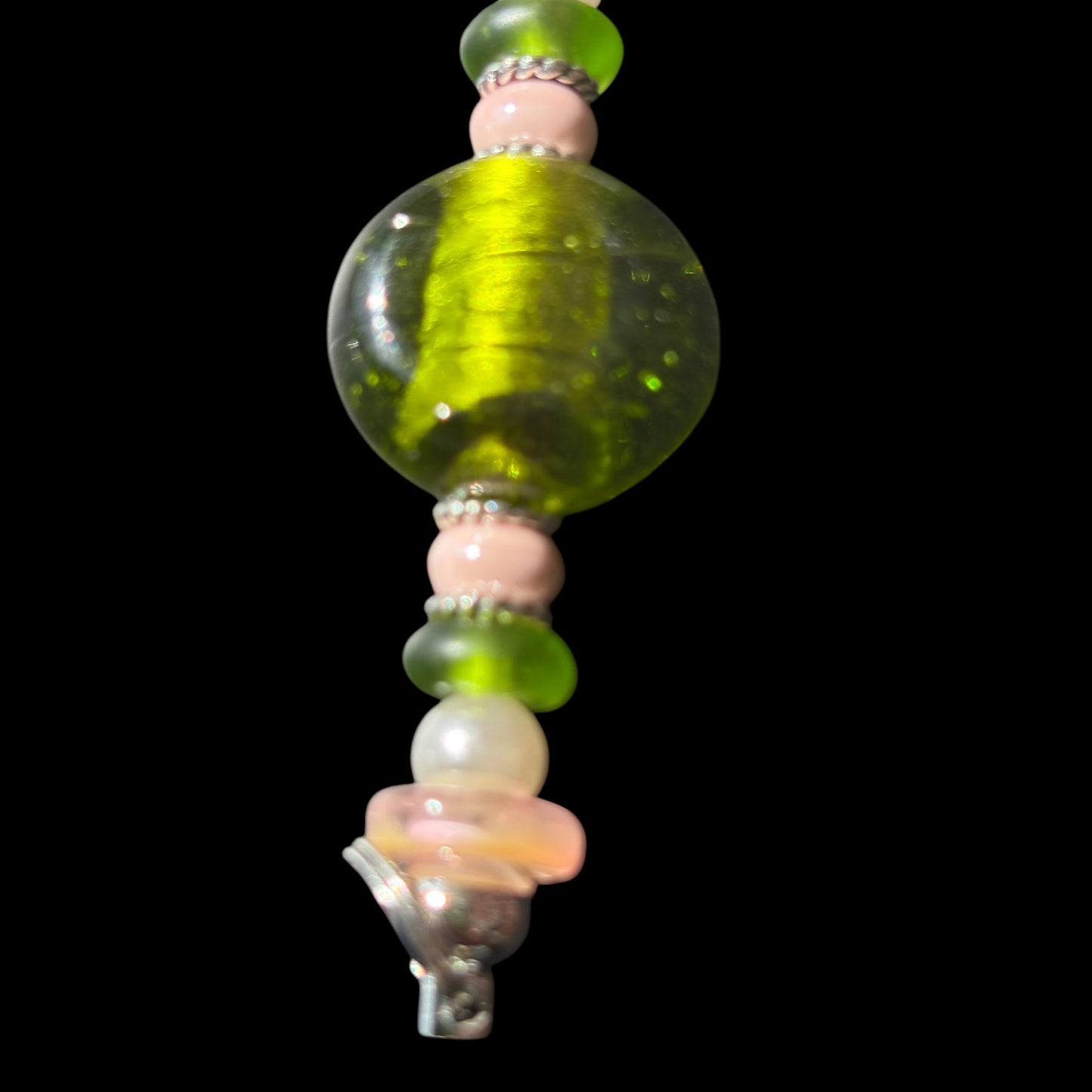 Handmade Pink and Green Keychain AKA Inspired