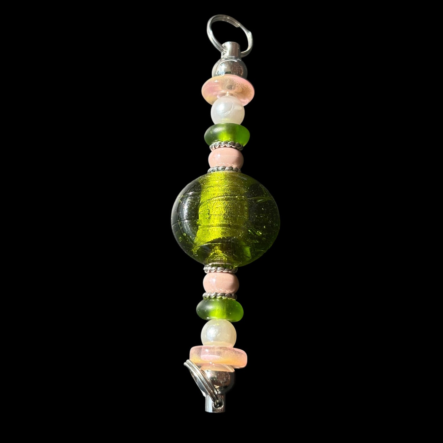Handmade Pink and Green Keychain AKA Inspired