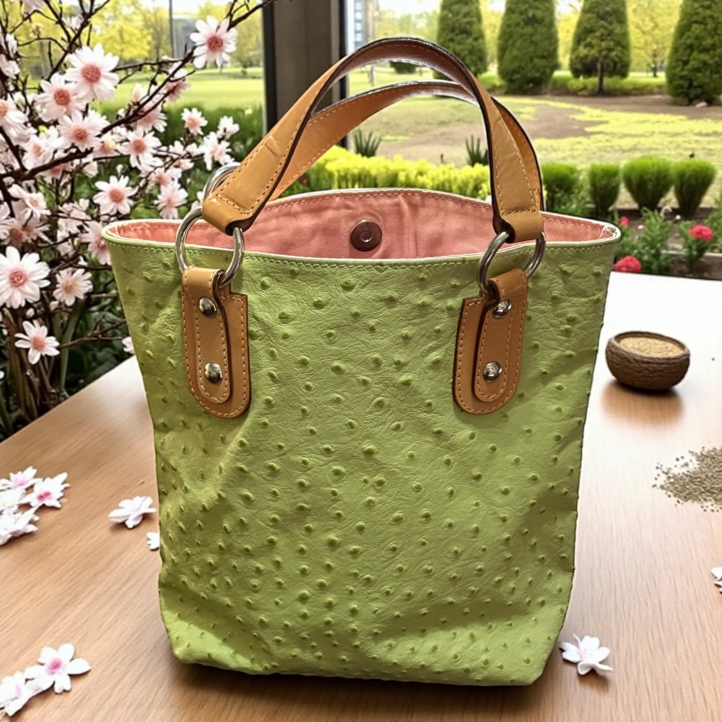 Genuine Leather Green Purse