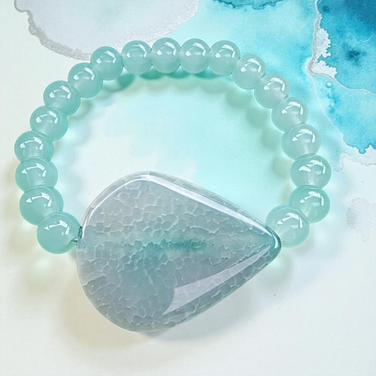 Aqua Glass Aventine Bracelet