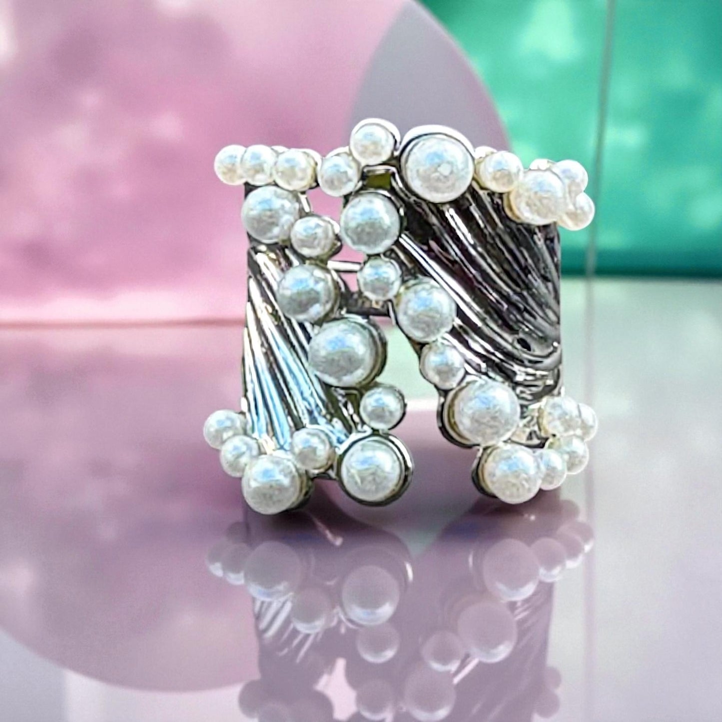 Adjustable Pearl Ring