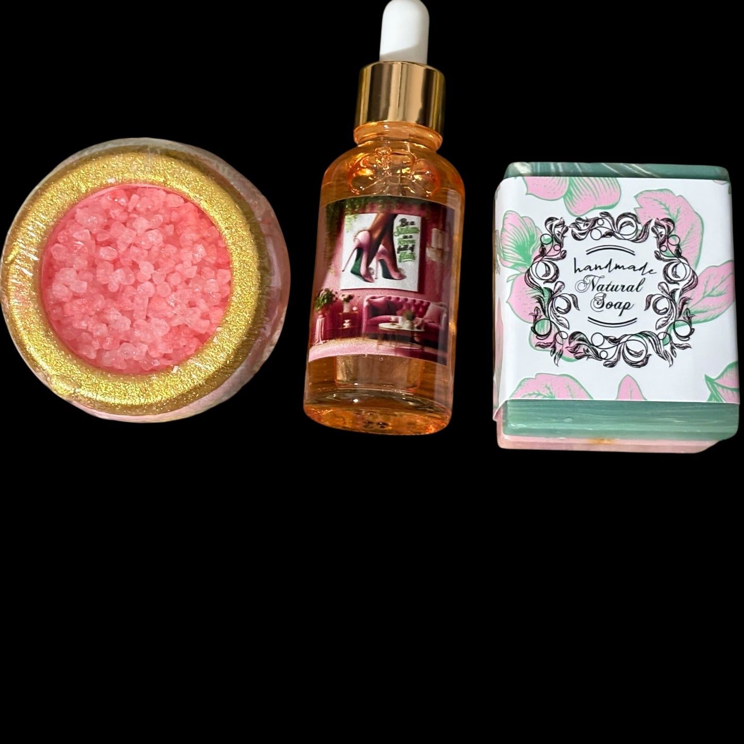 The Chiffon: Deluxe Pink & Green Spa Gift Set