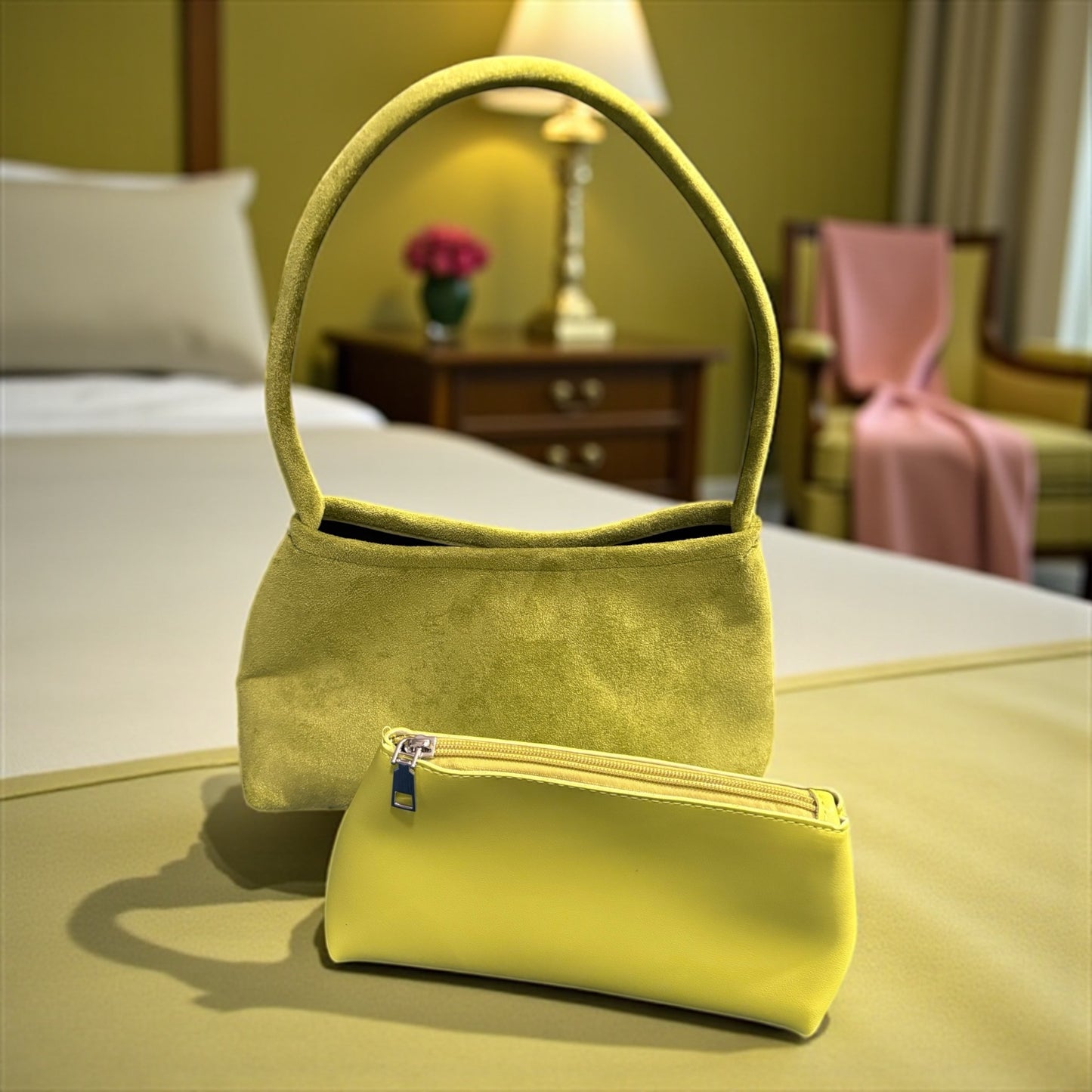 2 Piece Soft Green Purse with matching Bag