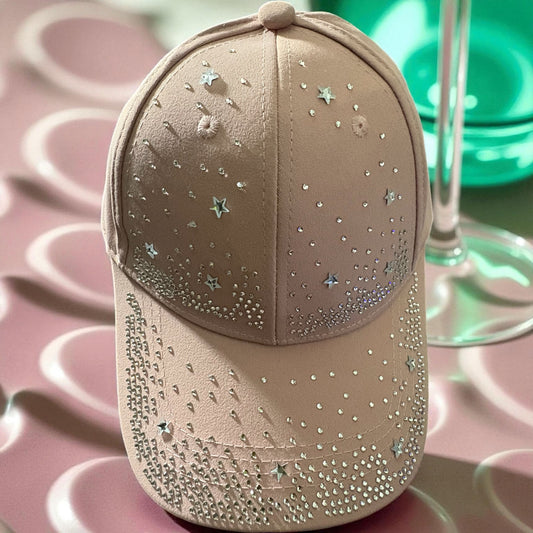 Pink Rhinestone Baseball Cap