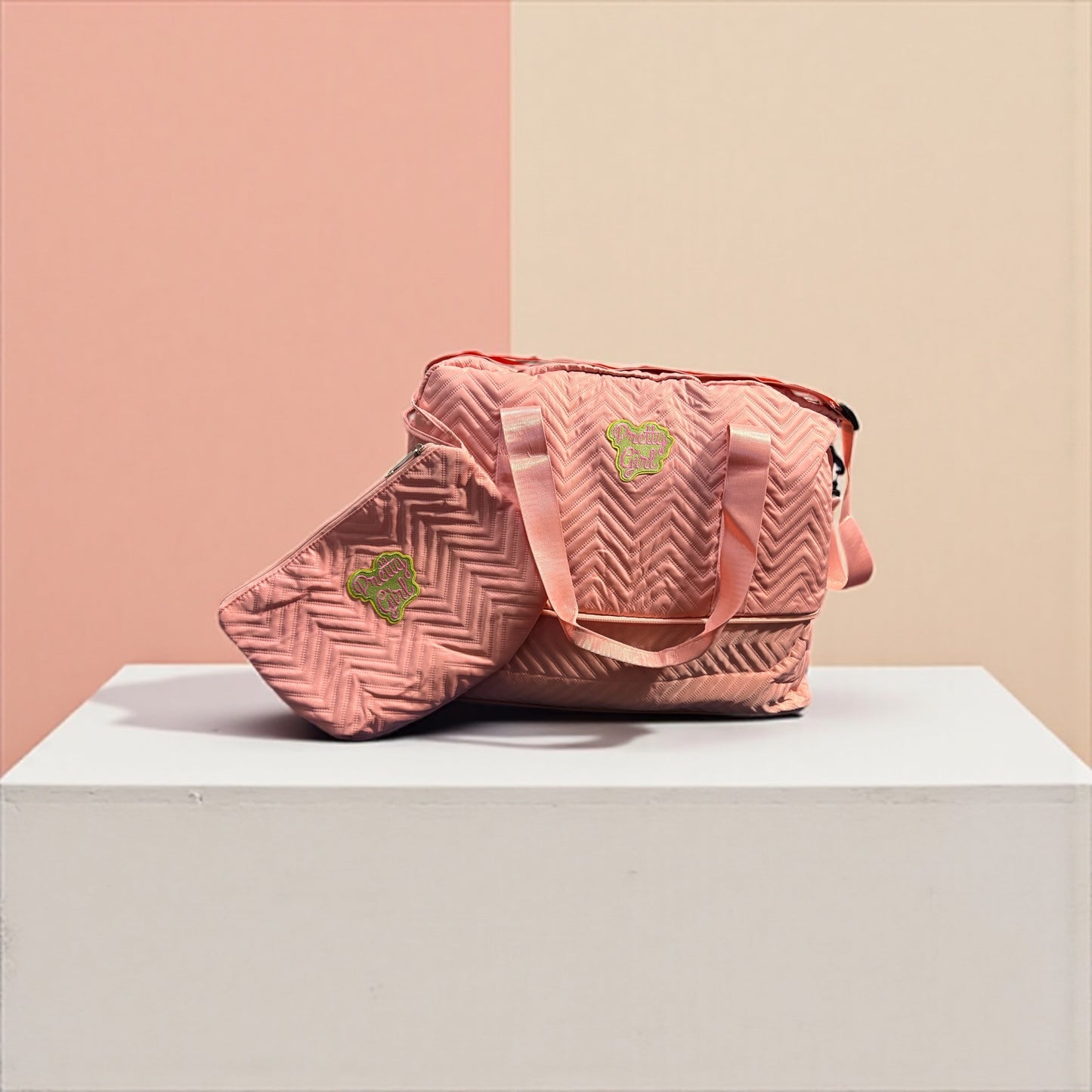 Pink "Pretty Girl" Travel Bag Set