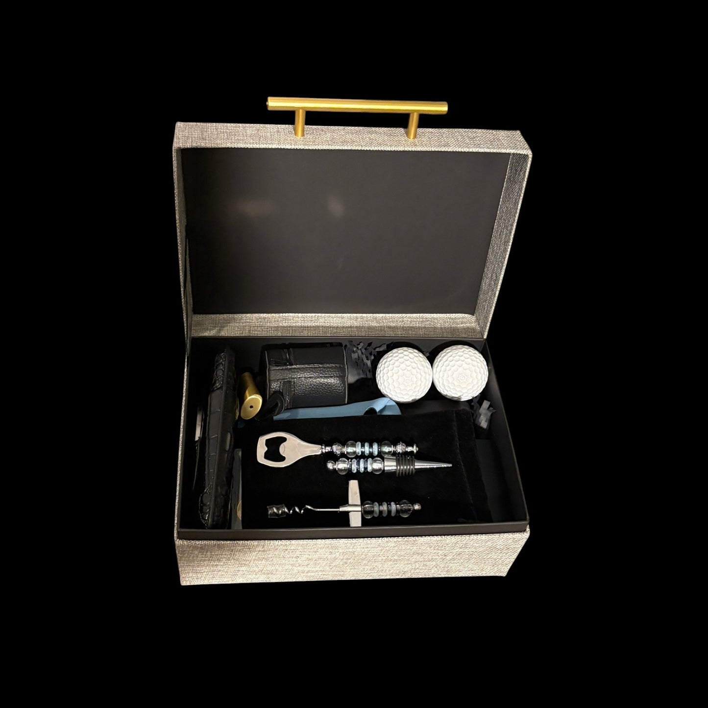 The Carolina Blue: Deluxe Gentlemen's Gift Set Golf Cigar Father's Day