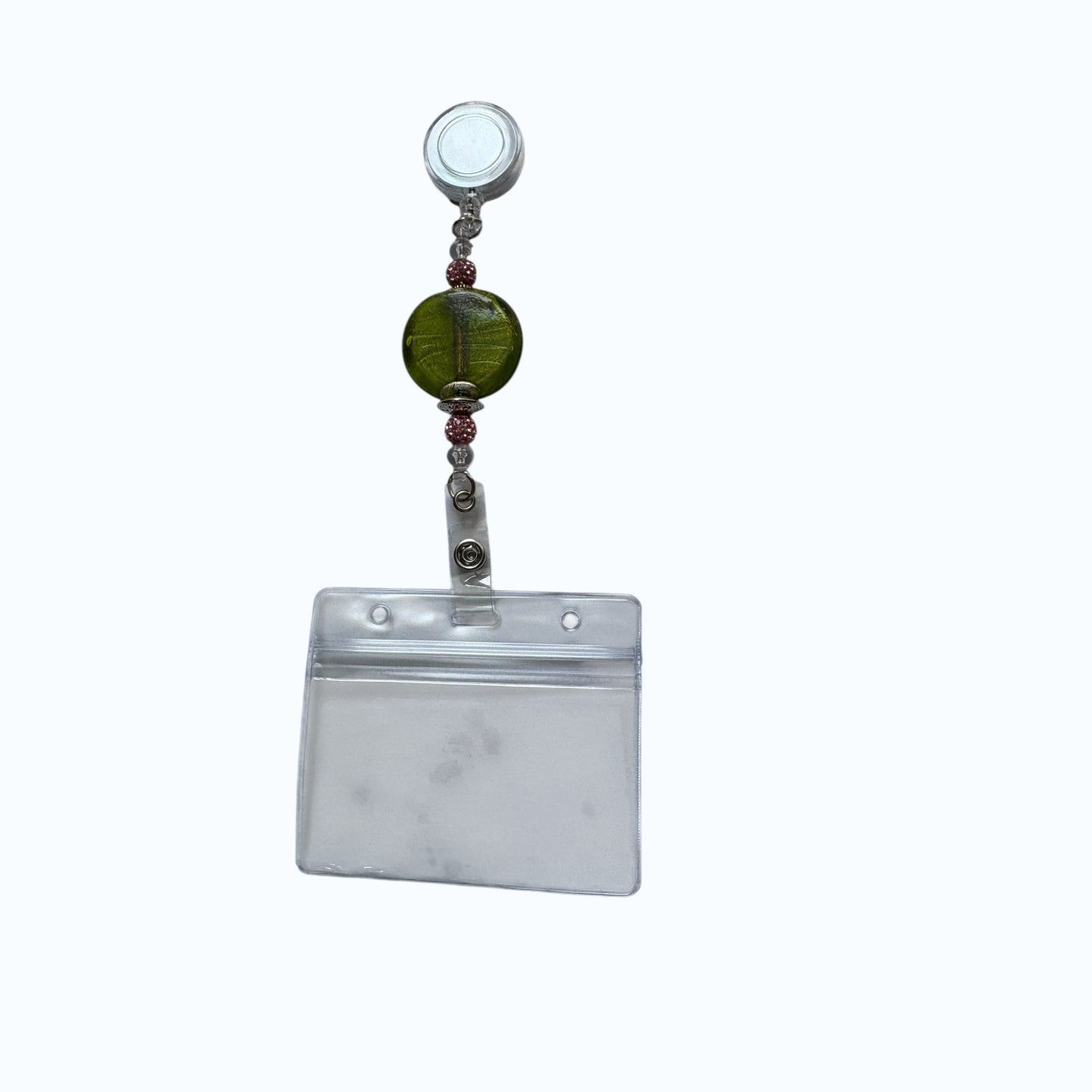 Retractable Badge Reel & Beaded Lanyard | ID Badge Holder Teachers, Nurses & Professionals |  AKA Inspired