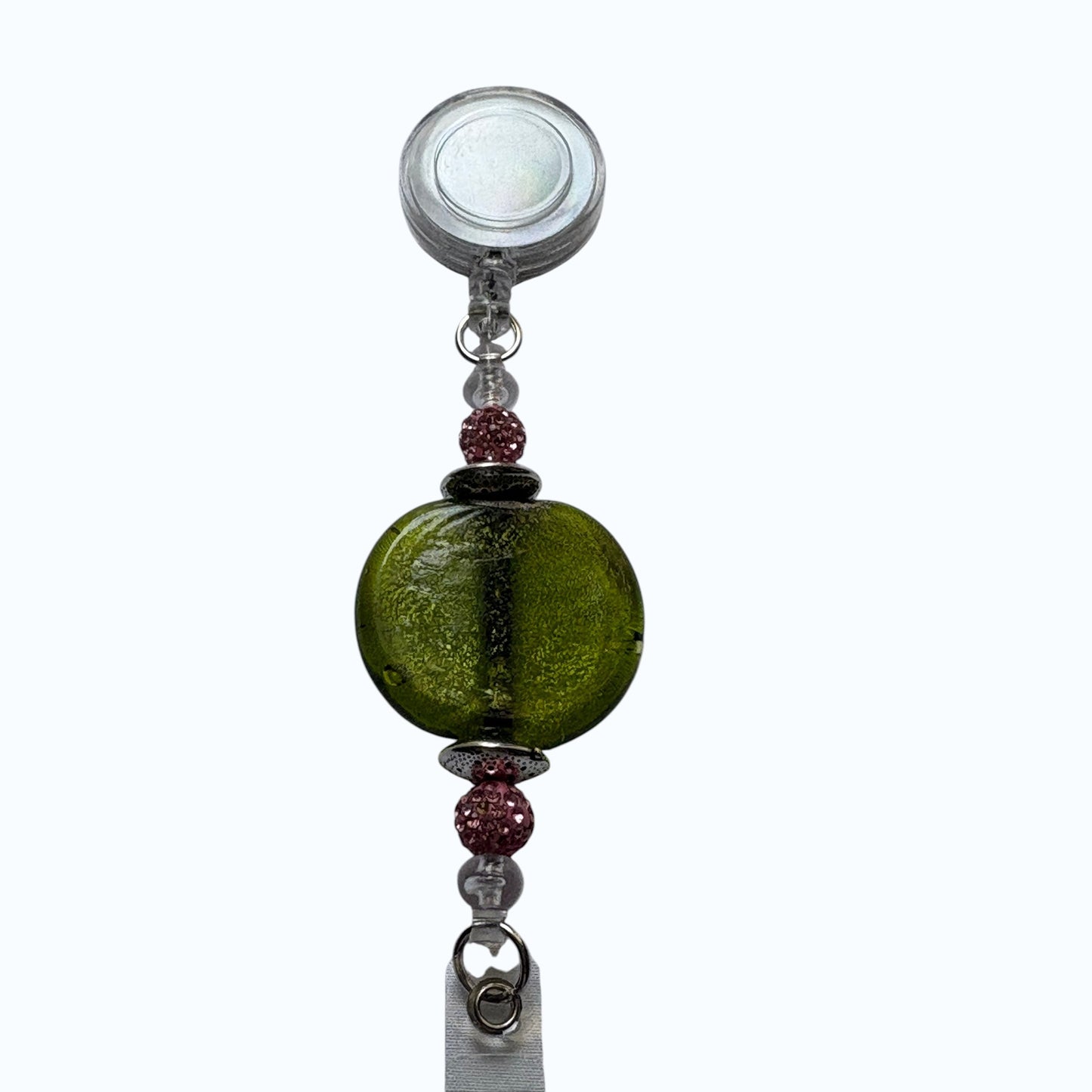 Retractable Badge Reel & Beaded Lanyard | ID Badge Holder Teachers, Nurses & Professionals |  AKA Inspired