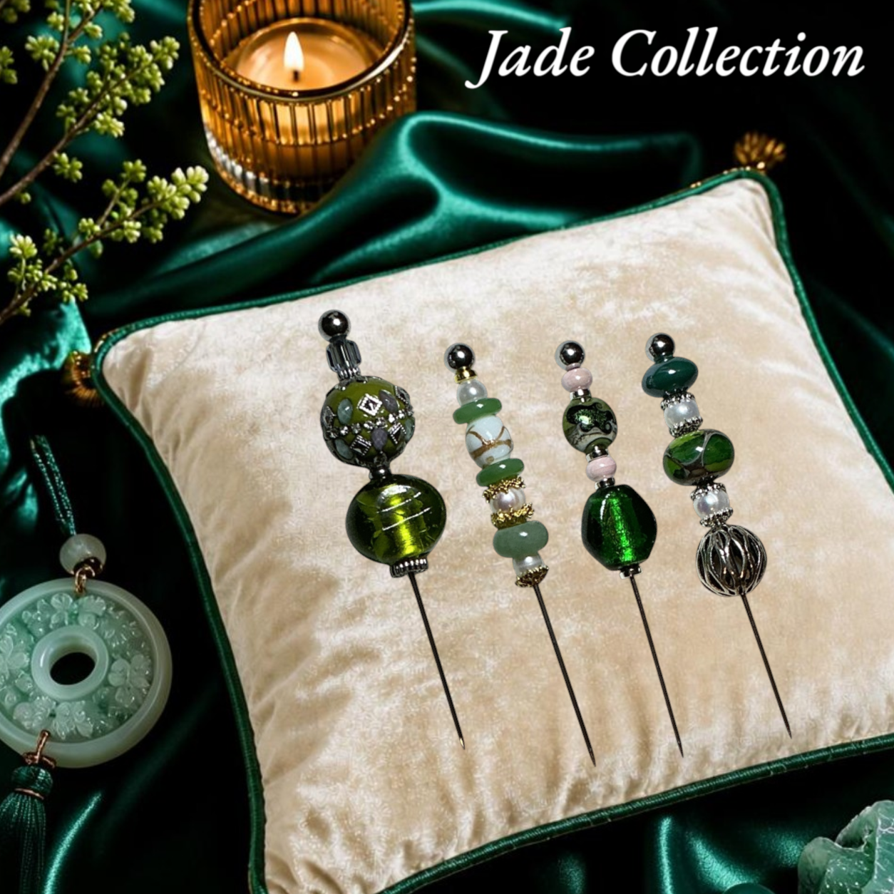 Jade LUX Designer Collection Cigar Pokers Collection - Beaded Cigar Pick