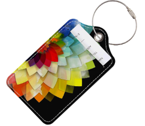 Colorful Floral ID Luggage Tag