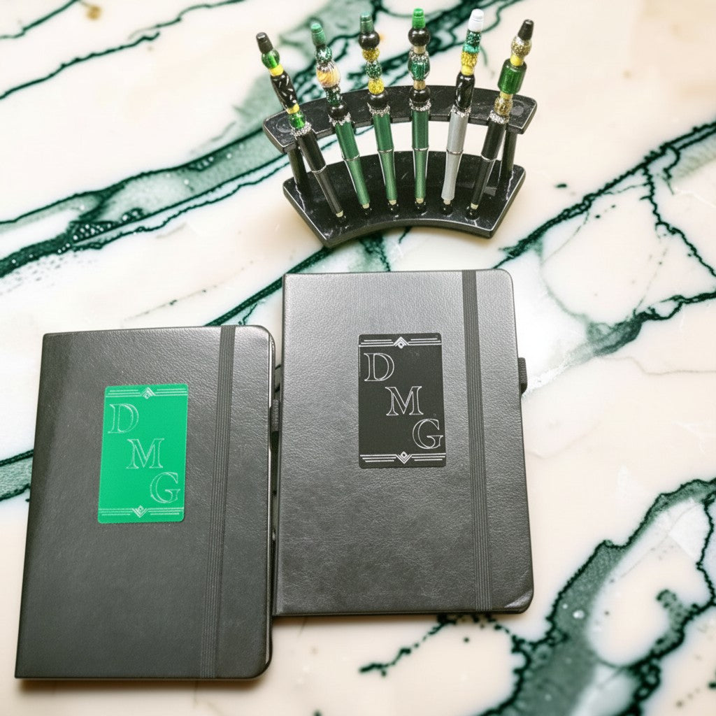Jamaica-Inspired Personalized Notebook & Beaded Pen Gift Set
