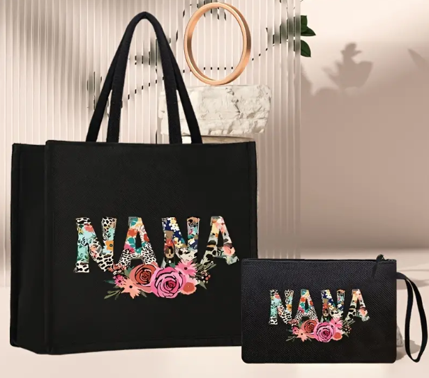 Nana Tote Bag and Matching Makeup Bag