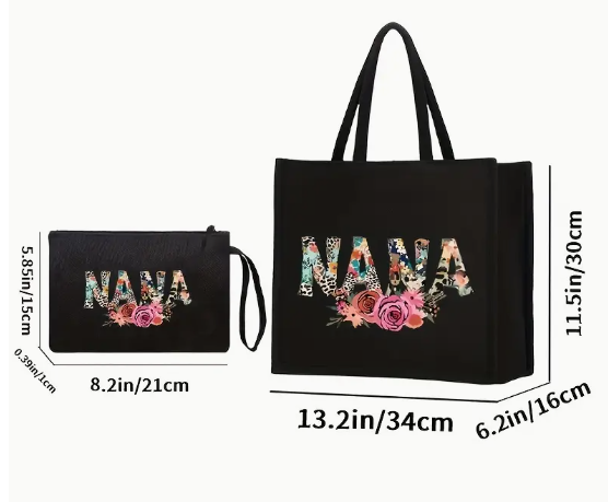 Nana Tote Bag and Matching Makeup Bag