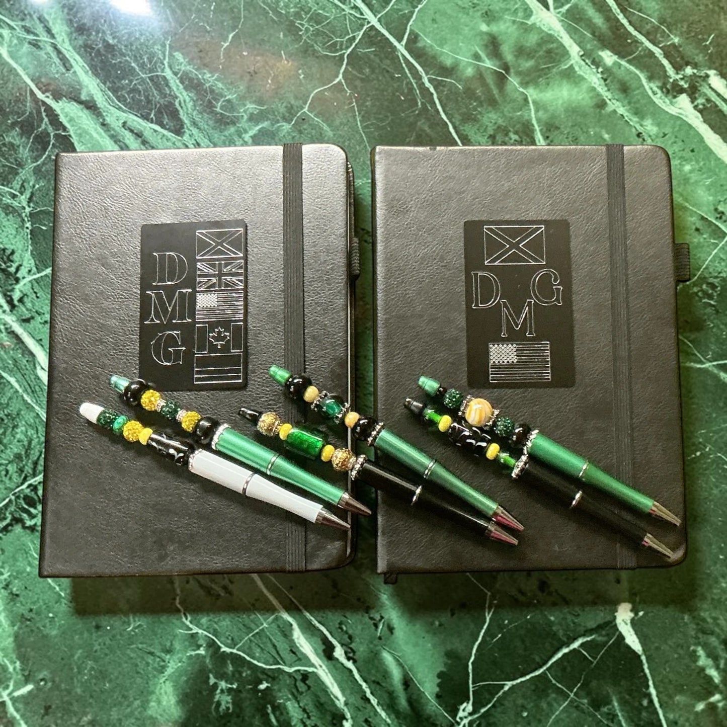 Heritage-Inspired Personalized Notebook & Beaded Pen Gift Set