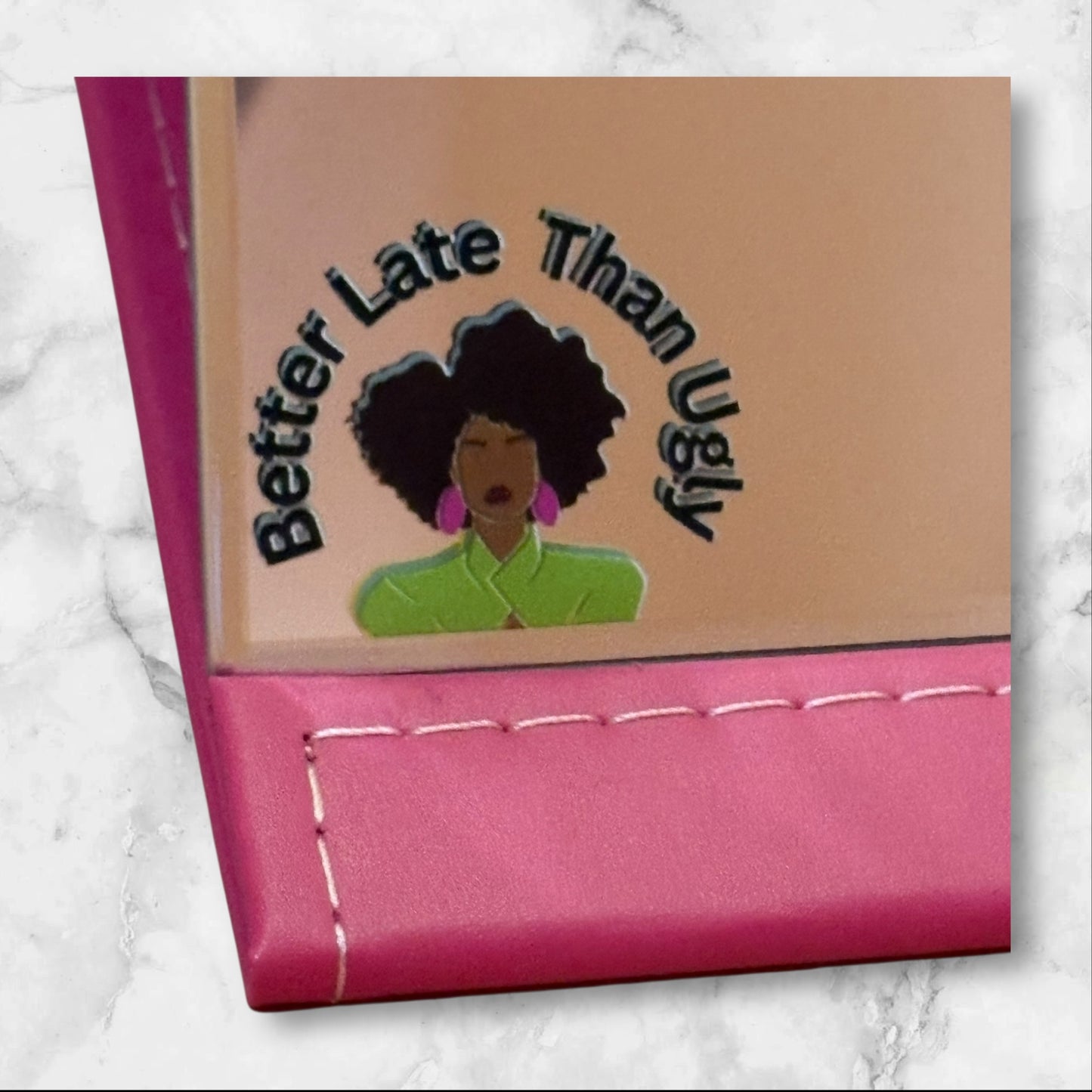Pink and Green Foldable Mirror