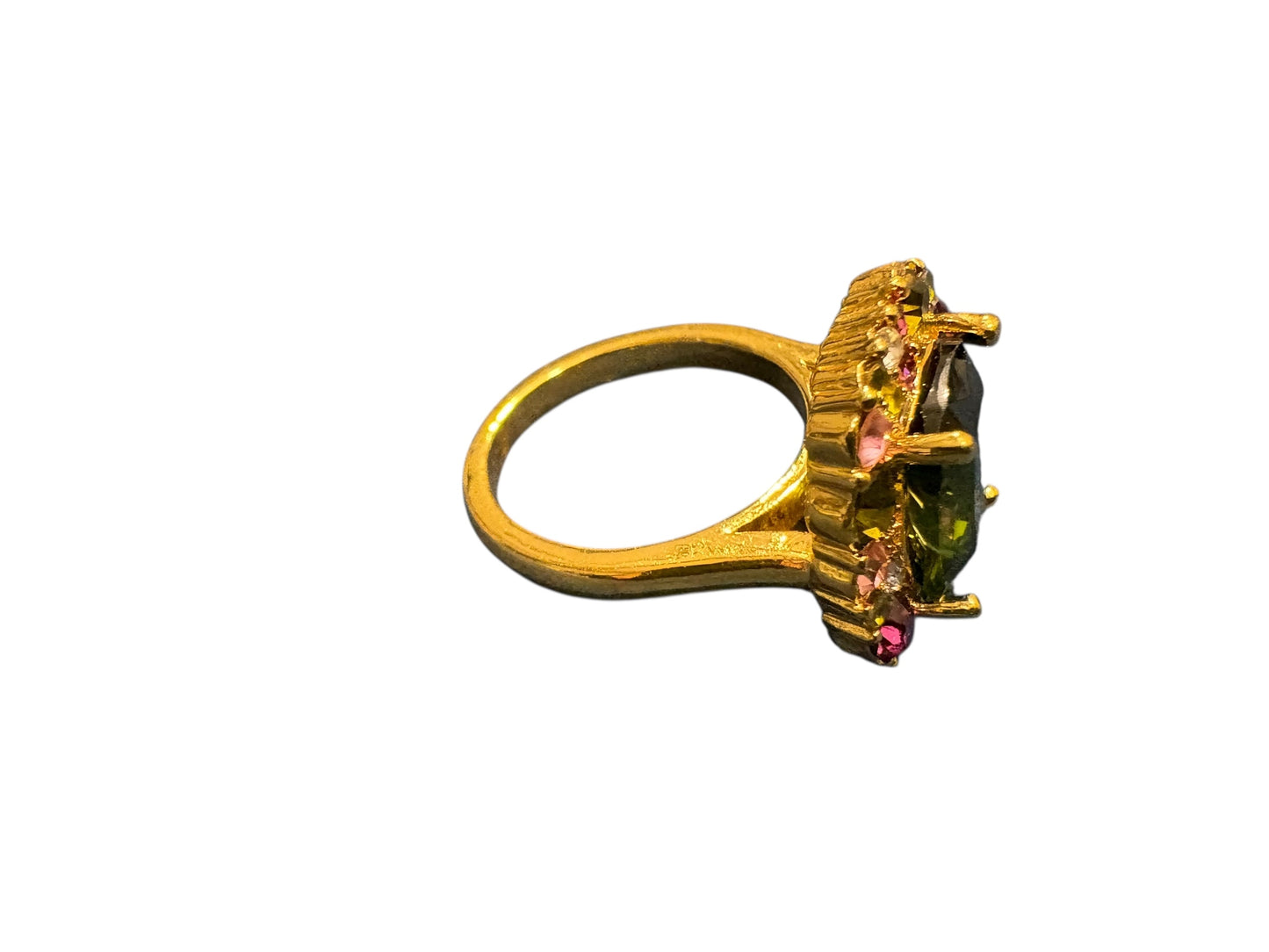 Beautiful Pink and Green Jewel Ring