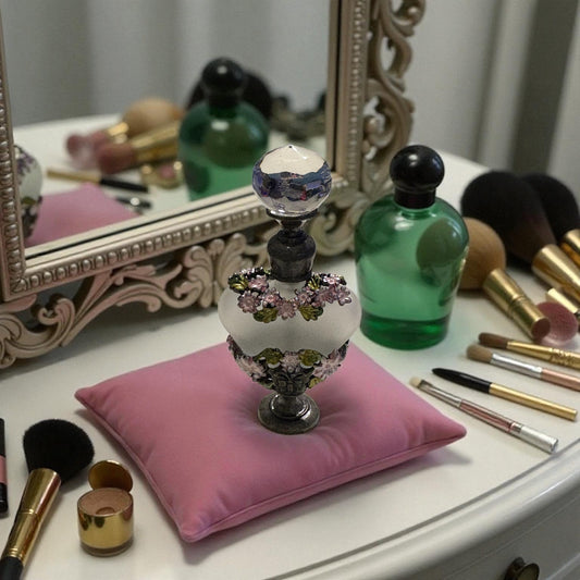 Pink and Green Perfume Bottle