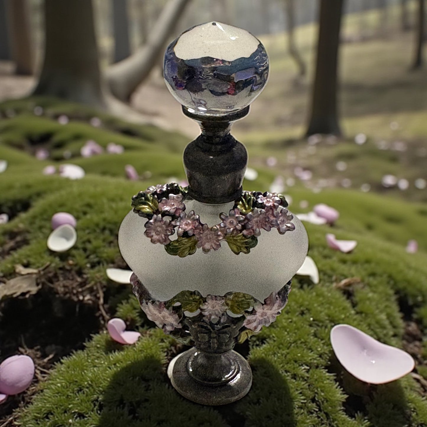 Pink and Green Perfume Bottle