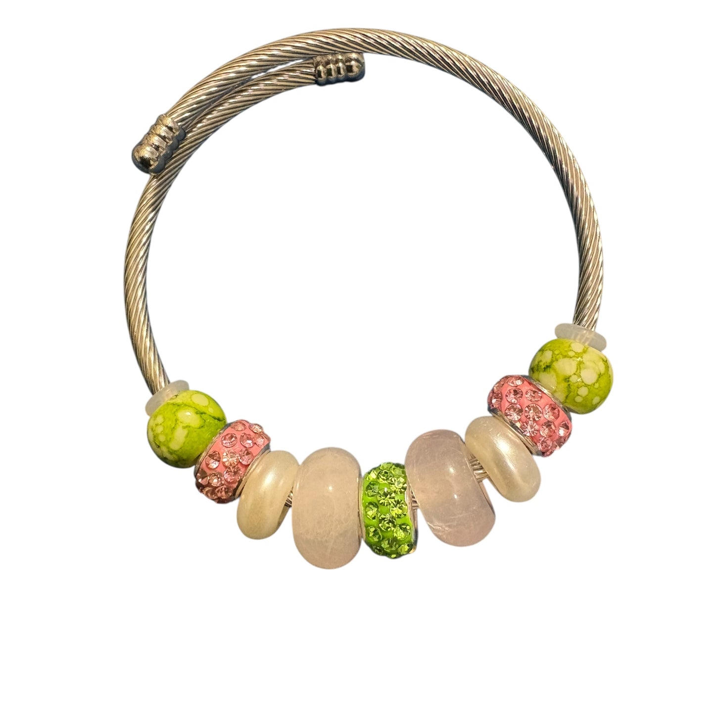 Handmade Beaded Bangle Bracelet