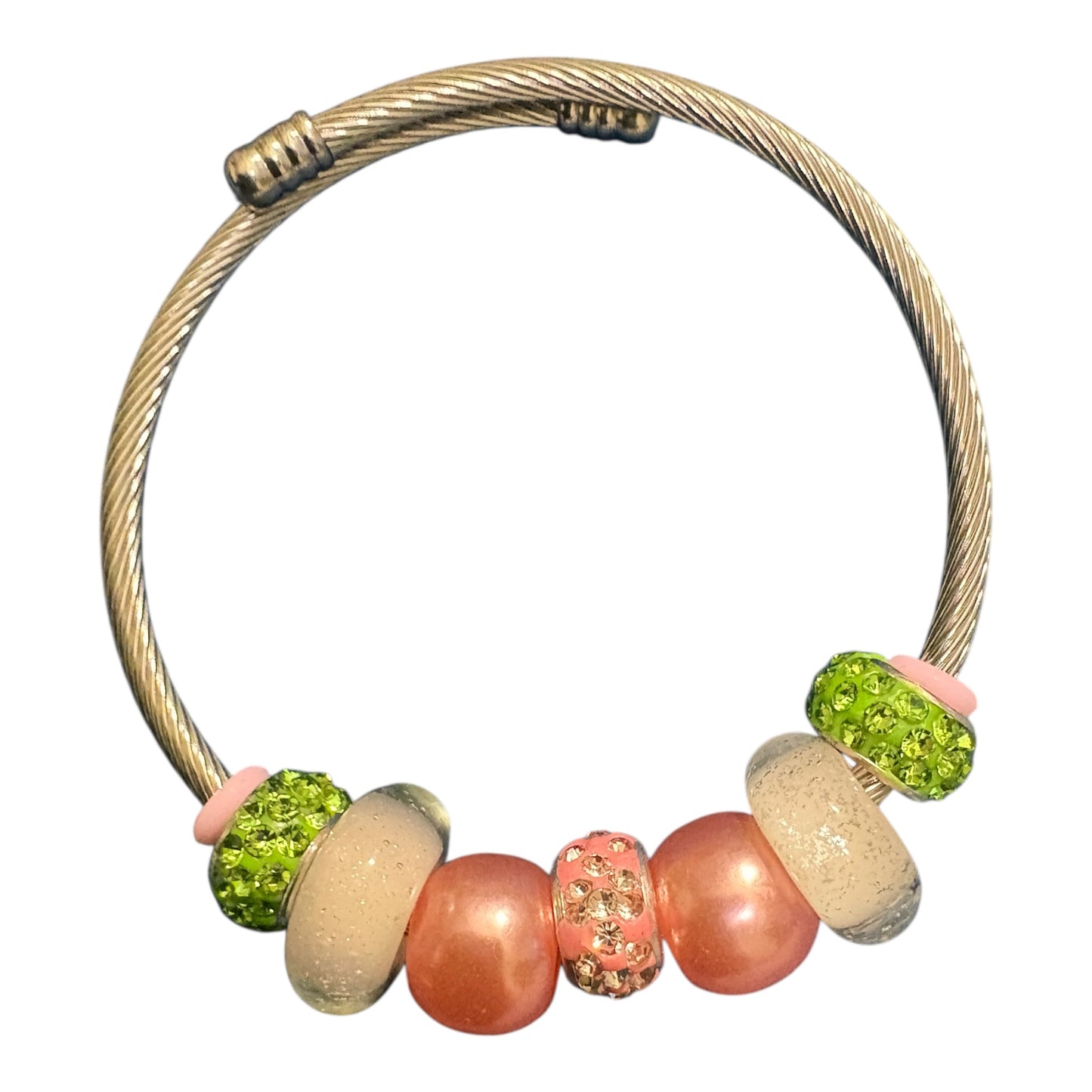 Handmade Beaded Bangle Bracelet