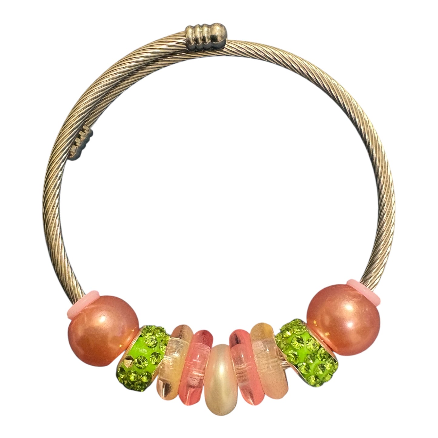 Handmade Beaded Bangle Bracelet
