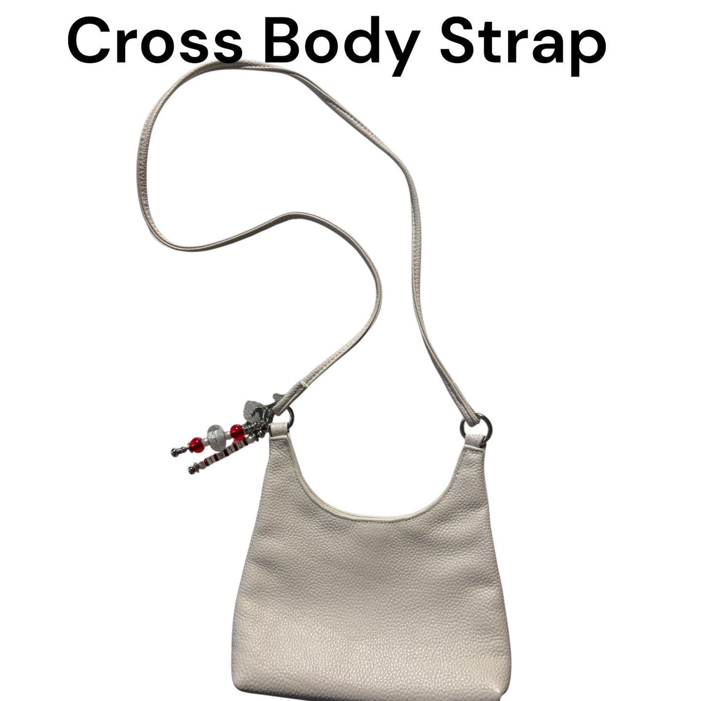 Crimson and Cream Luxurious Leather Purse Handbag