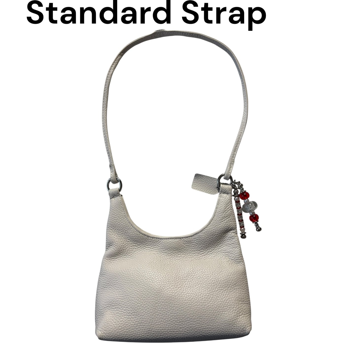 Crimson and Cream Luxurious Leather Purse Handbag