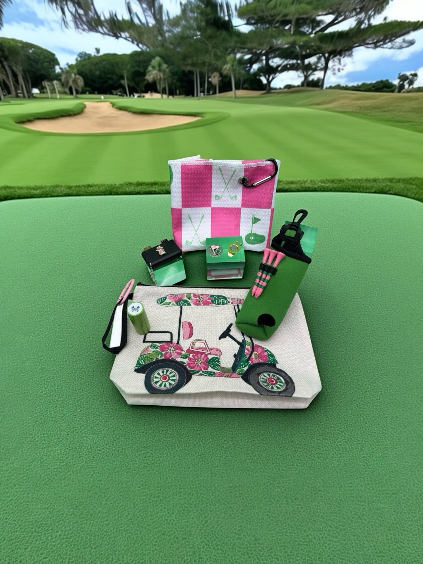 Luxurious Pink and Green | Golf Set