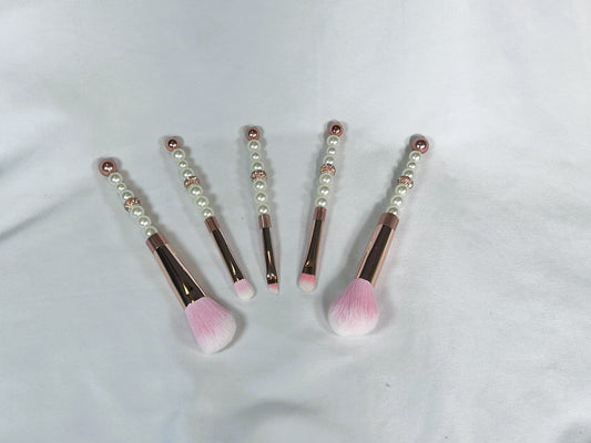 Rose Gold Bejeweled Make Up Brushes