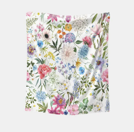 Beautiful Spring Floral Throw