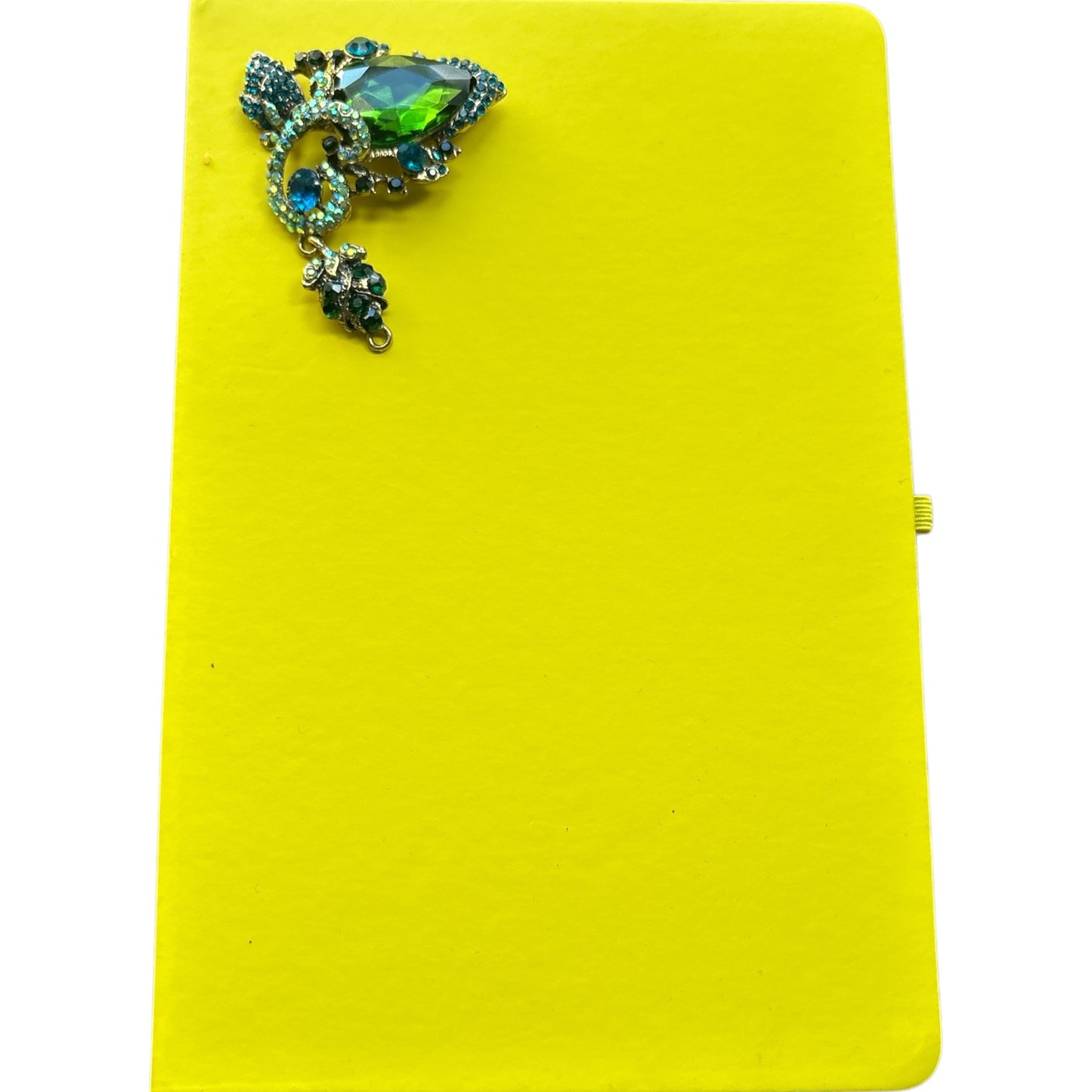 Exclusive Island-Inspired Vibrant Yellow Notebook/Journal Handcrafted Beaded Pen Set